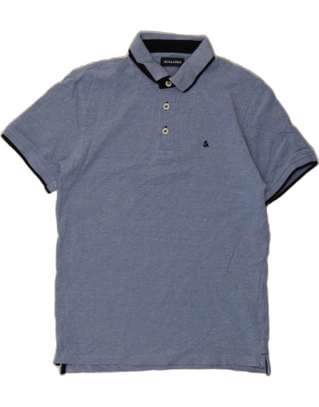 JACK & JONES Mens Polo Shirt Medium Blue Cotton Vintage Jack & Jones and Second-Hand Jack & Jones from Messina Hembry 