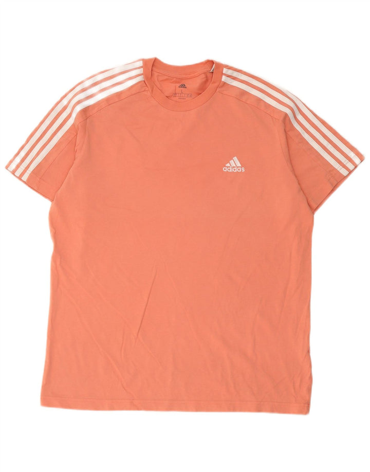 Adidas Herre T-Shirt Top Stor Orange Bomuld