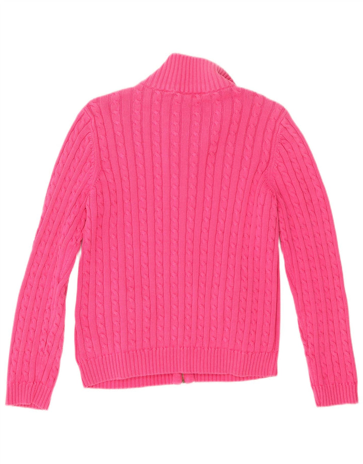 Ralph Lauren Dame Cardigan Sweater UK 8 Small Pink