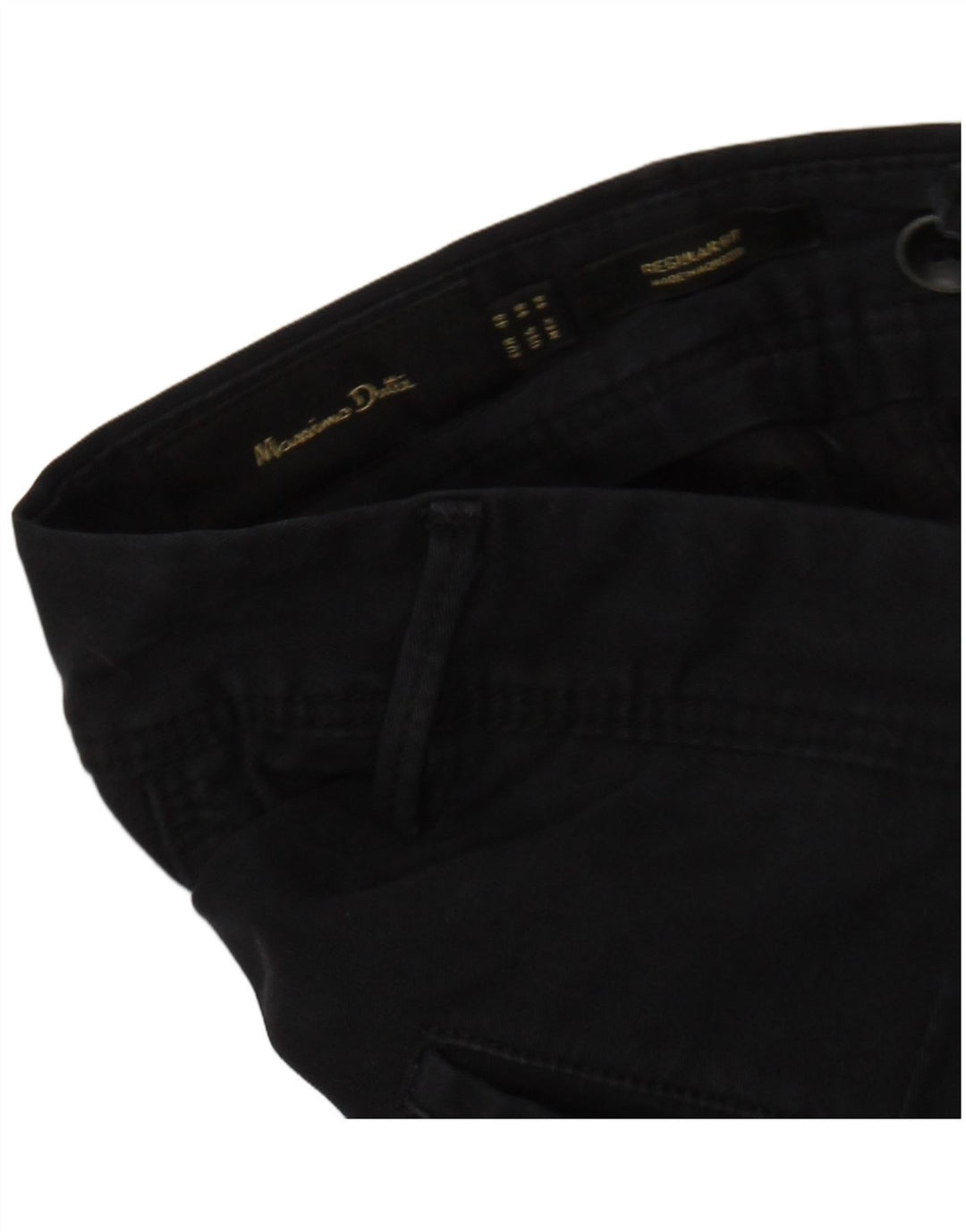 MASSIMO DUTTI Herre Regular Fit Chinobukser EU 44 Large W34 L31 Sort