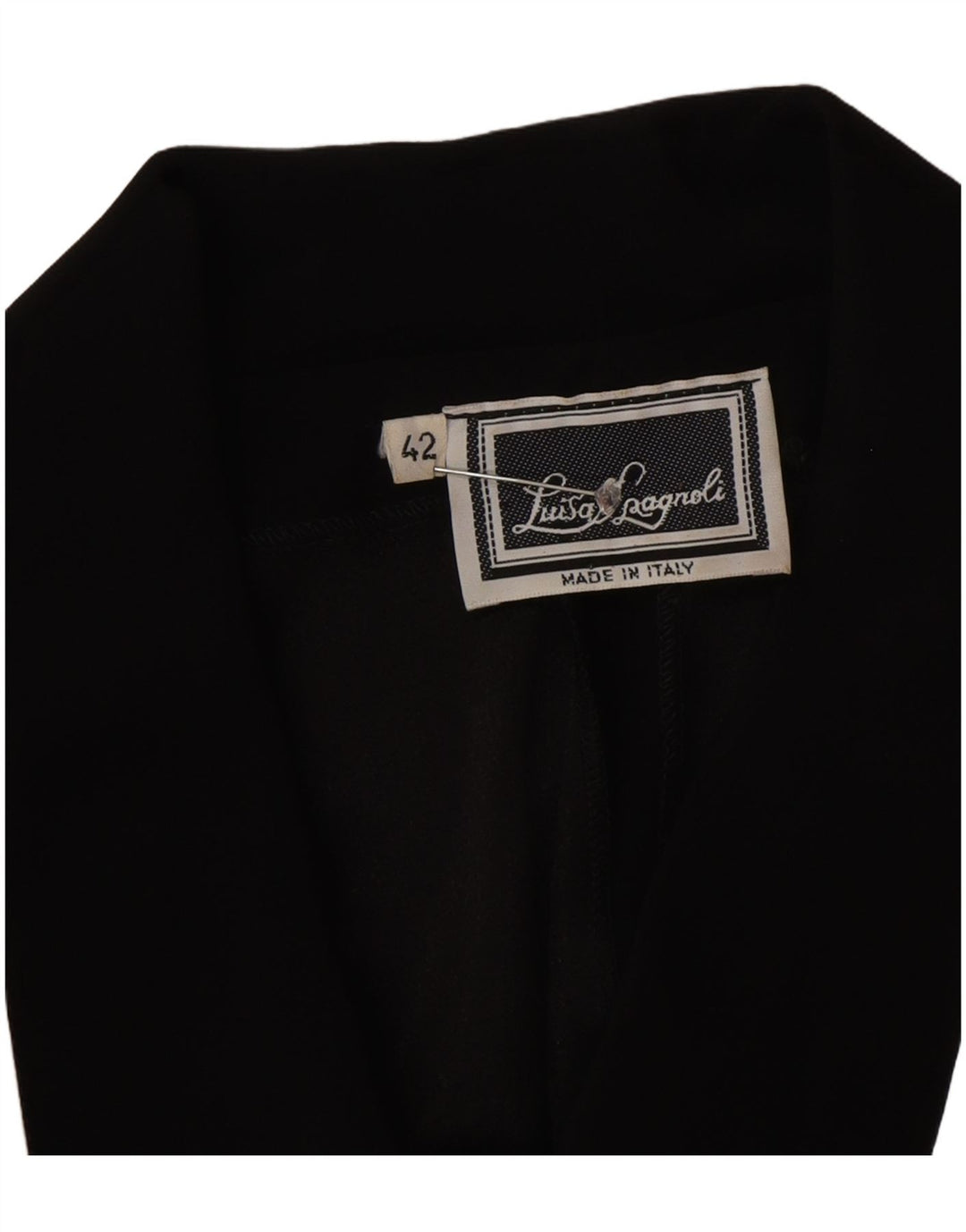 Luisa Spagnoli Dame Front Tie Shirt Dress IT 42 Medium Black