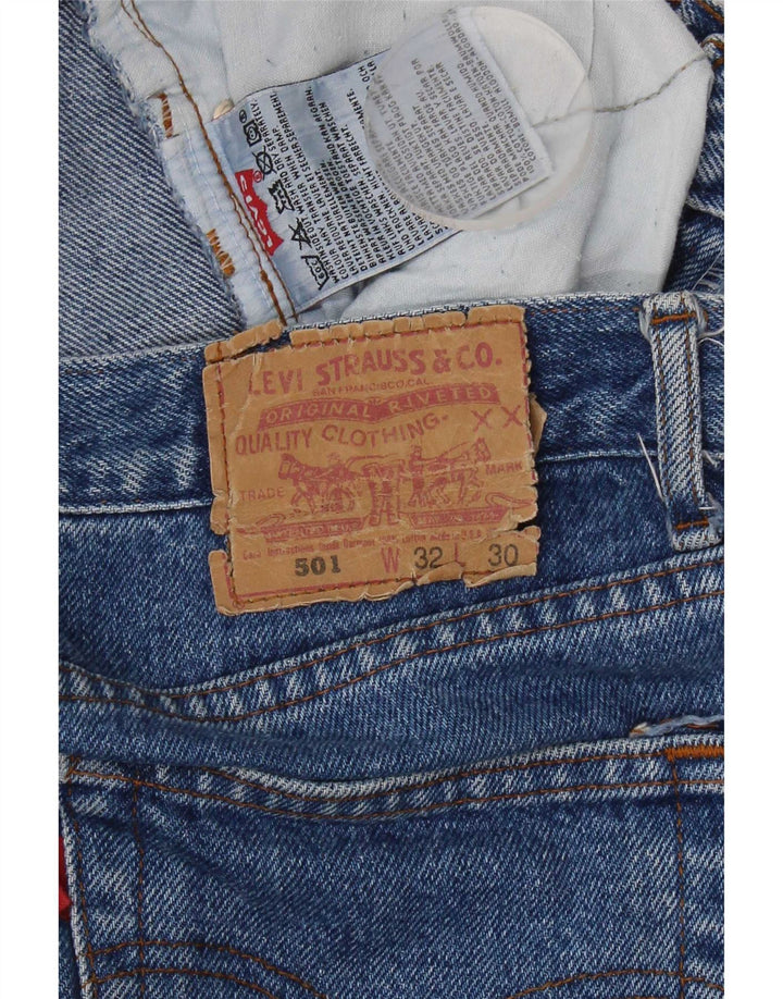 Levi's Dame 501 Straight Jeans W32 L30 Blå Bomuld