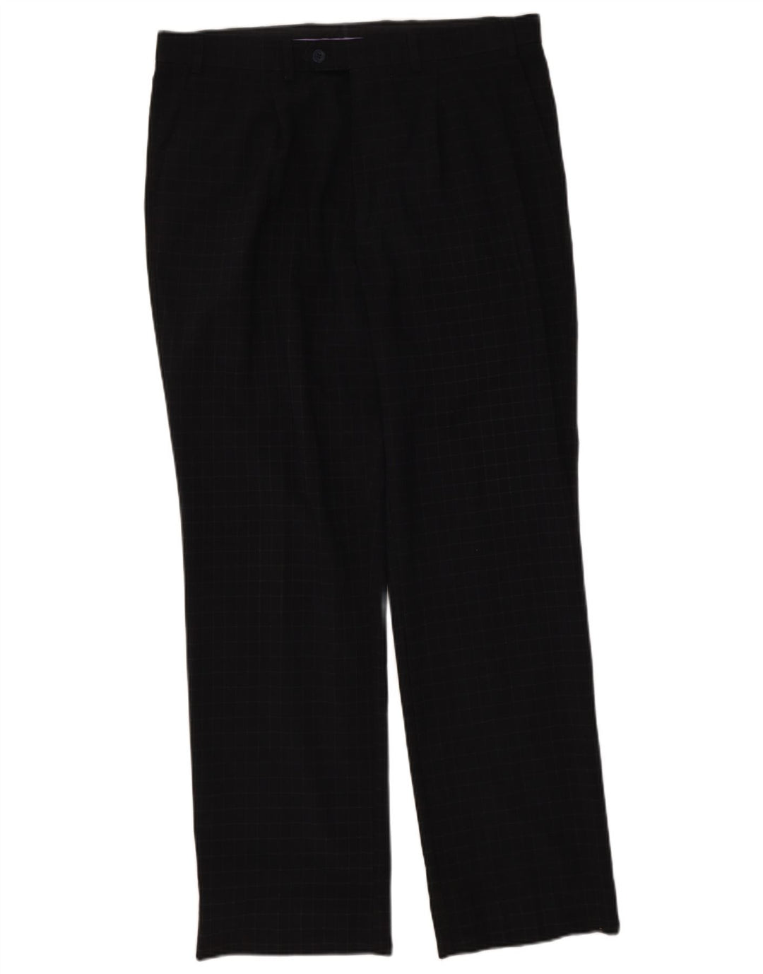 Marks & Spencer Herre Blue Harbor Straight Suit Bukser W36 L31 Navy Check