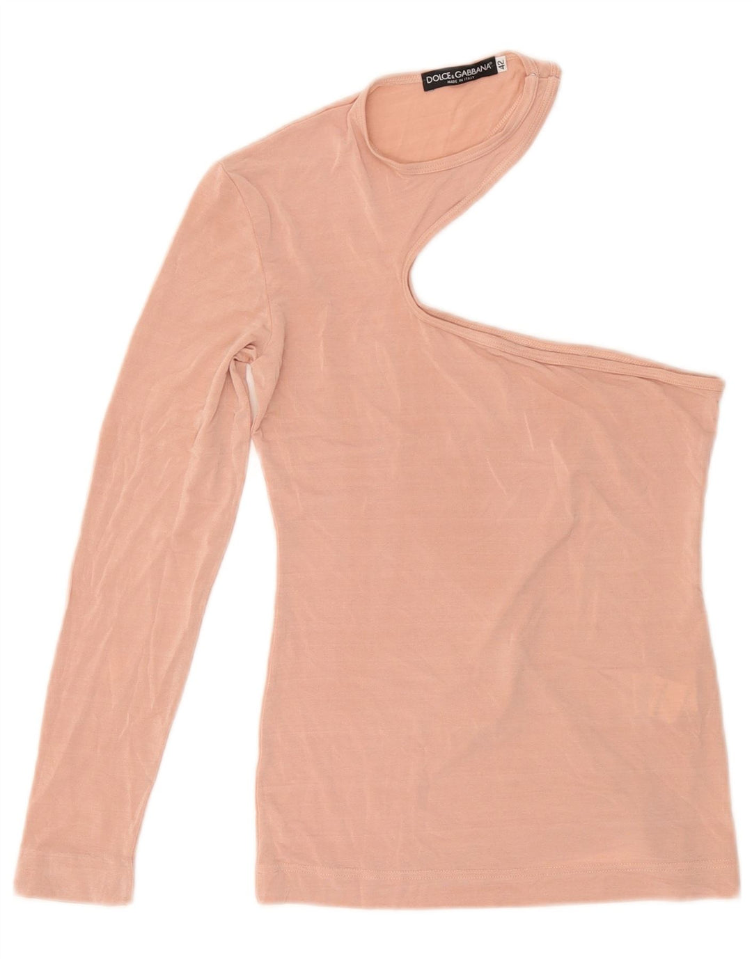 Dolce & Gabbana Dame One Shoulder Top IT 42 Medium Pink Viscose