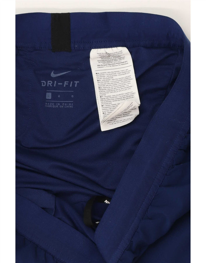 Nike Dame Dri Fit Sport Shorts UK 16 Large Navy Blue Polyester