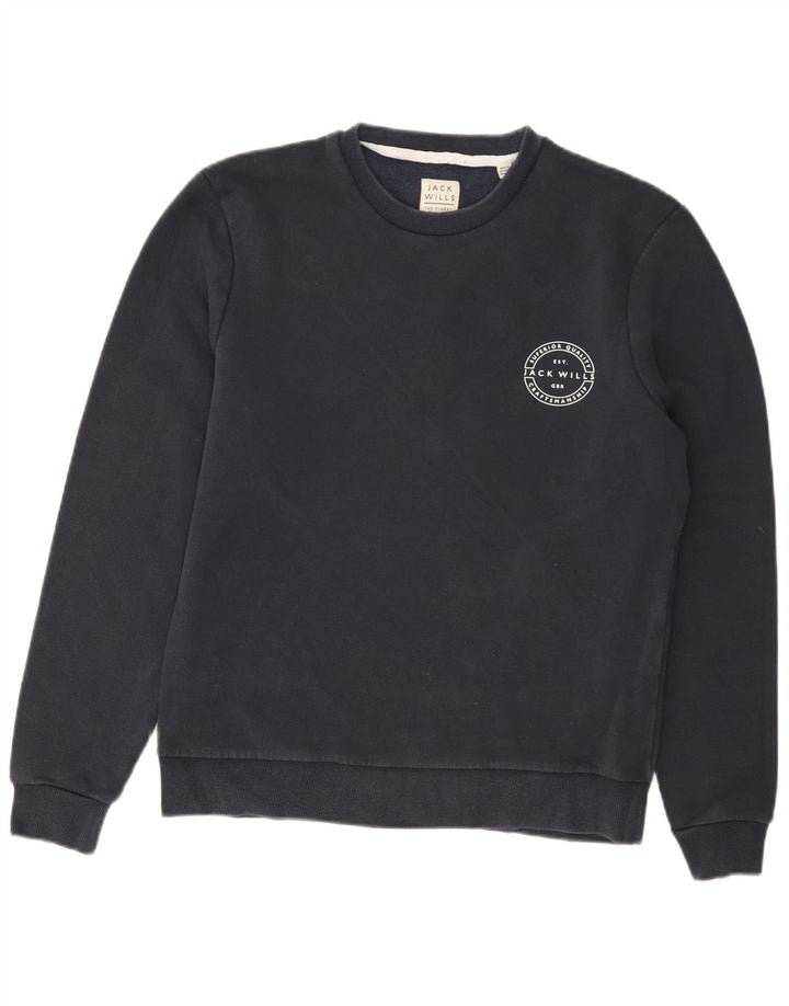 JACK WILLS Herre Sweatshirt Jumper Medium Navyblå Bomuld