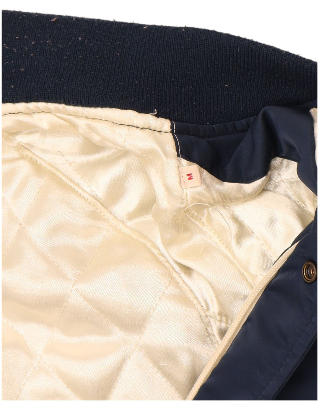 REPLAY Herre Graphic Varsity Jacket UK 38 Medium Navy Blue Colourblock