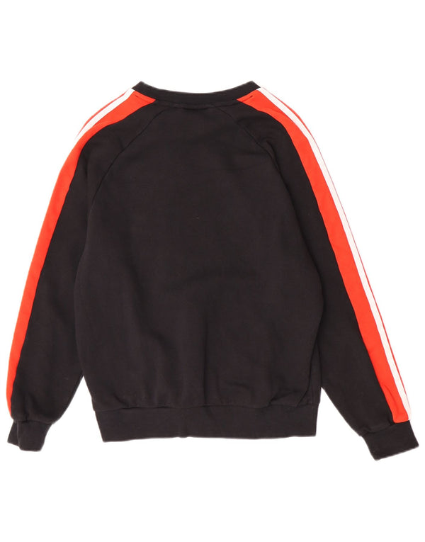 Adidas Graphic Sweatshirt Jumper UK 10 Small Black Colourblock