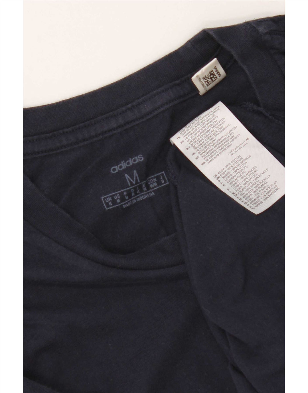 Adidas herre T-shirt top mellem marineblå bomuld