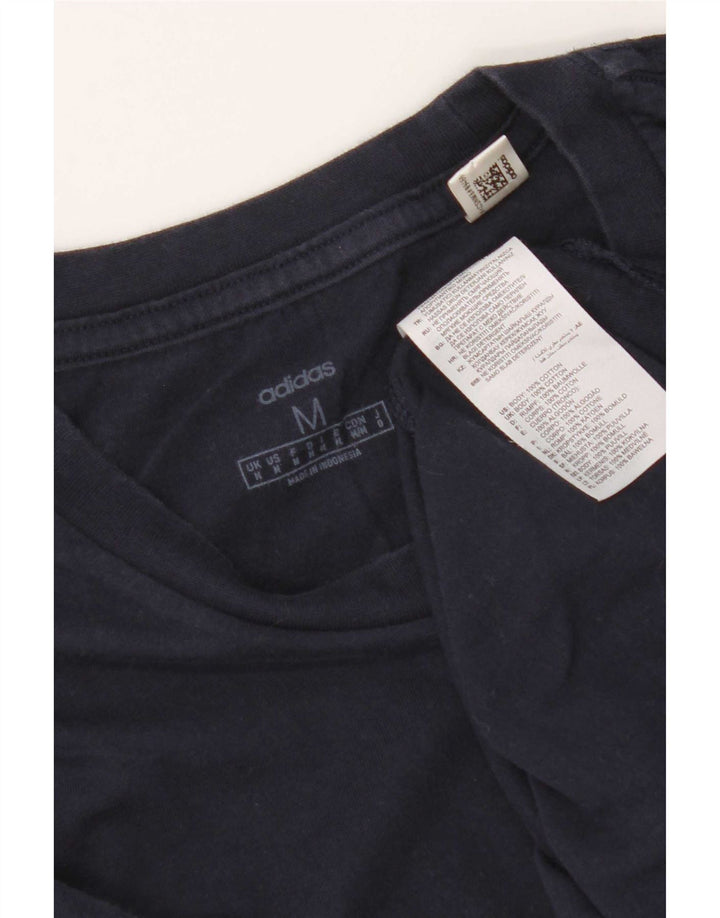 Adidas herre T-shirt top mellem marineblå bomuld