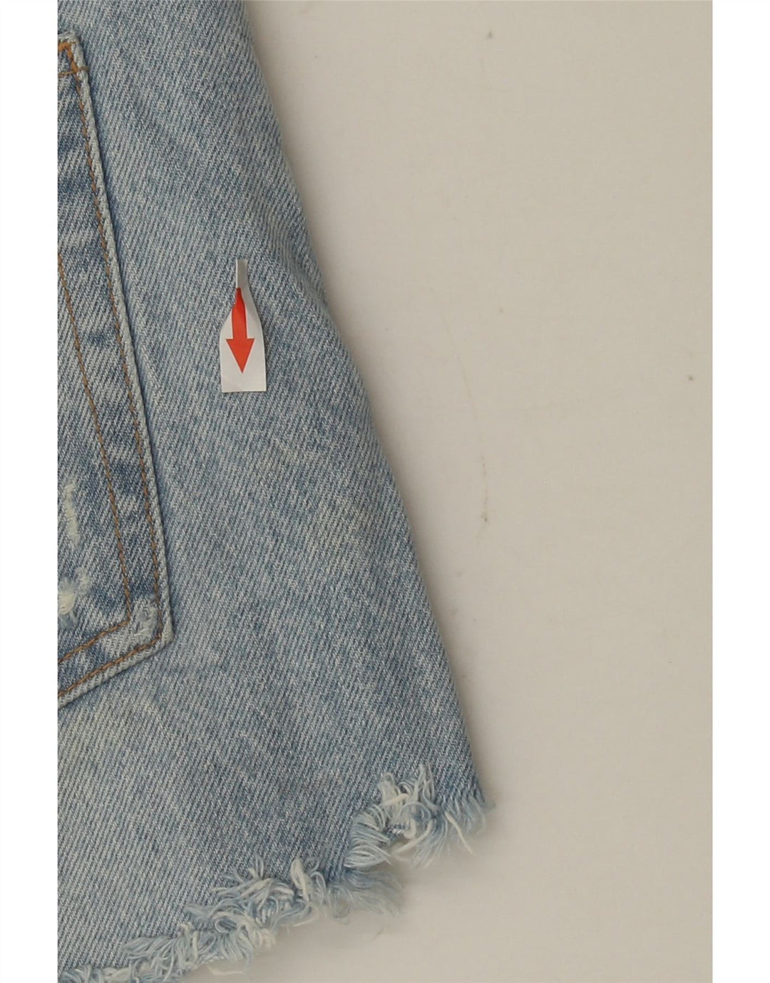 Zara Womens Distressed Denim Shorts EU 42 Large W32 Blue Cotton