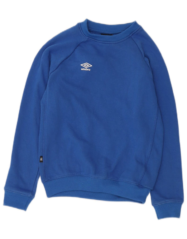 UMBRO Drenge Sweatshirt Jumper 9-10 år Medium Blå Bomuld