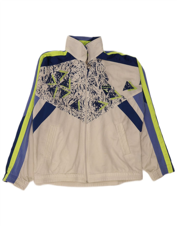 DIADORA Træningsdragt til mænd Topjakke UK 40 Medium White Colourblock Polyester