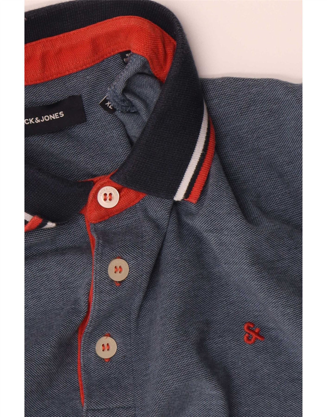 Jack & Jones herre poloshirt XL marineblå bomuld