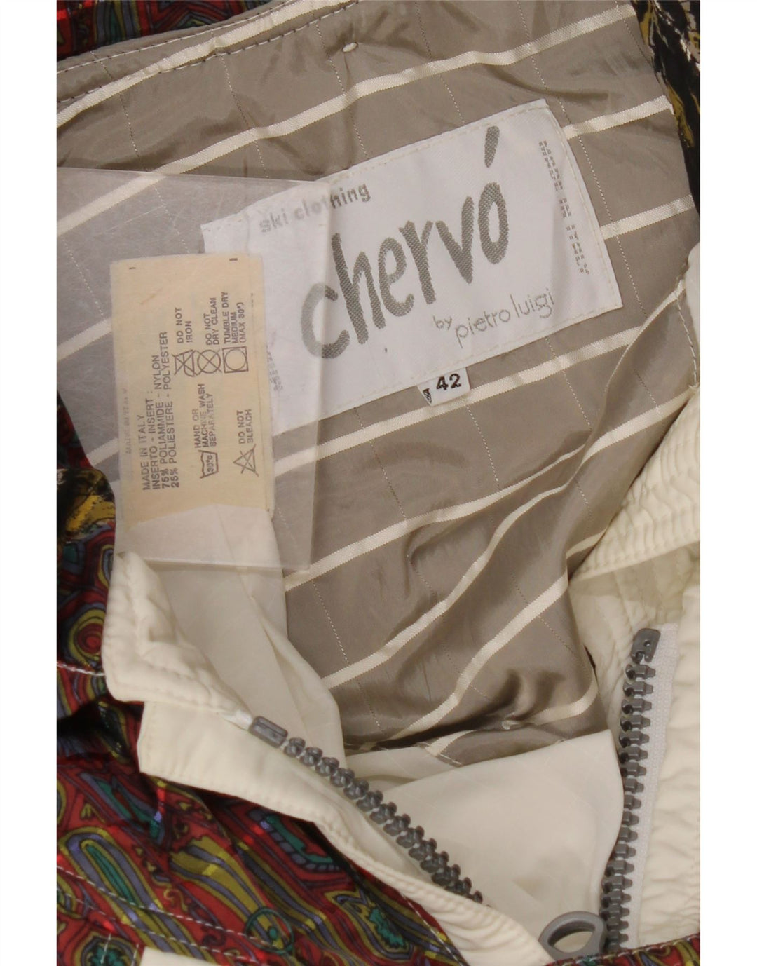 CHERVO Dame Ski Jumpsuit IT 42 Medium White Ternet polyamid