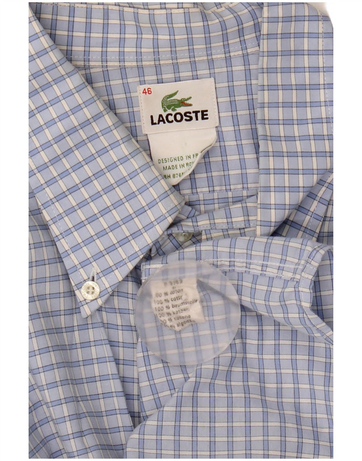 Lacoste Herreskjorte str. 46 2XL Blå Gingham Bomuld