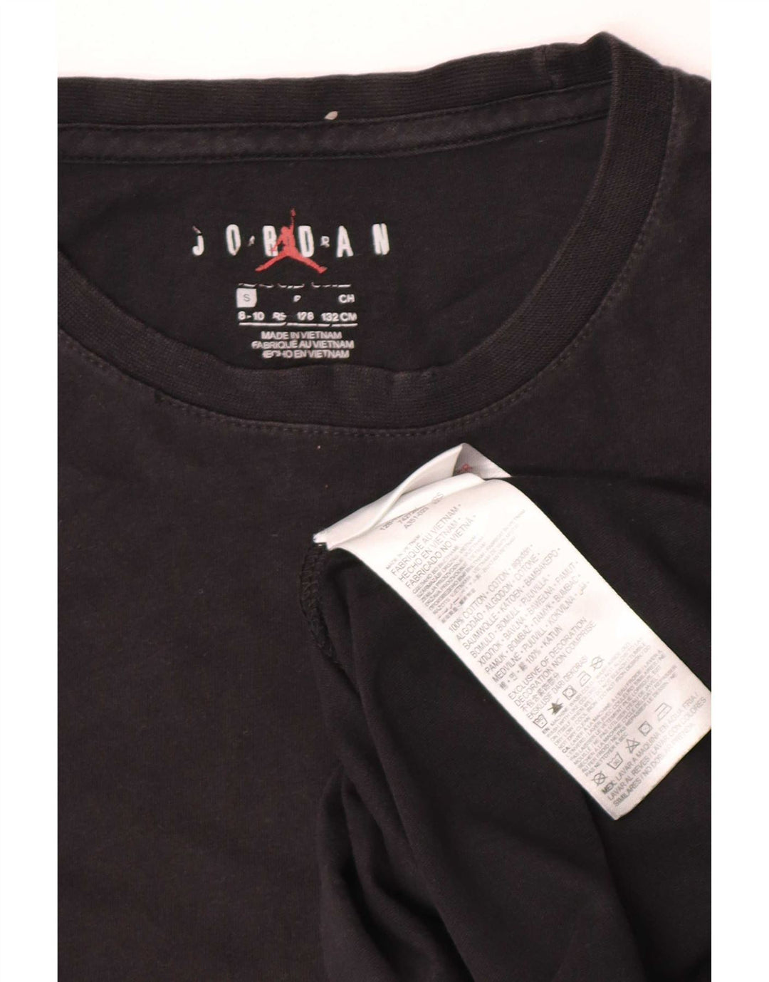 Jordan Boys Grafisk T-Shirt Top 8-9 år Lille sort bomuld