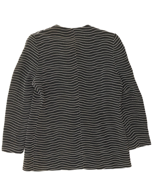 Gai Mattiolo Womens 6 Button Blazer Jacket IT 50 XL Black Striped