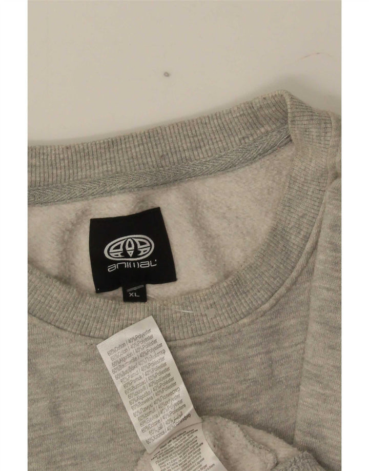 Animal Herre Grafisk Sweatshirt Jumper XL Grå Bomuld