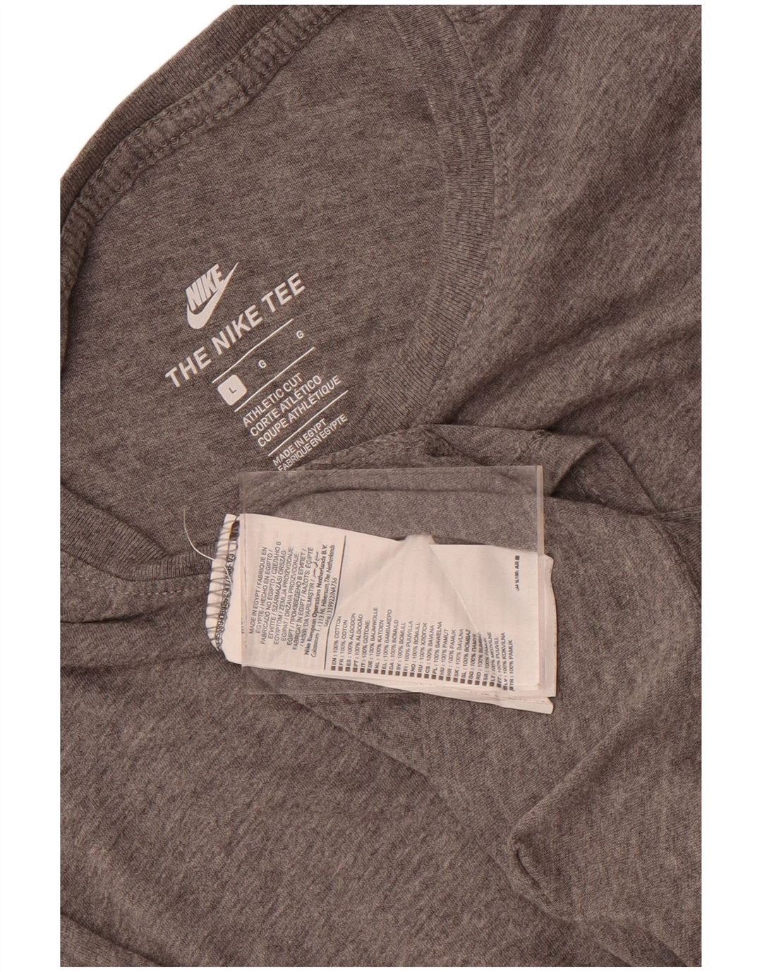 Nike Herre Athletic Cut Grafisk T-Shirt Top Stor Grå Bomuld