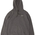 NIKE Mens Hoodie Jumper Large Grey Cotton