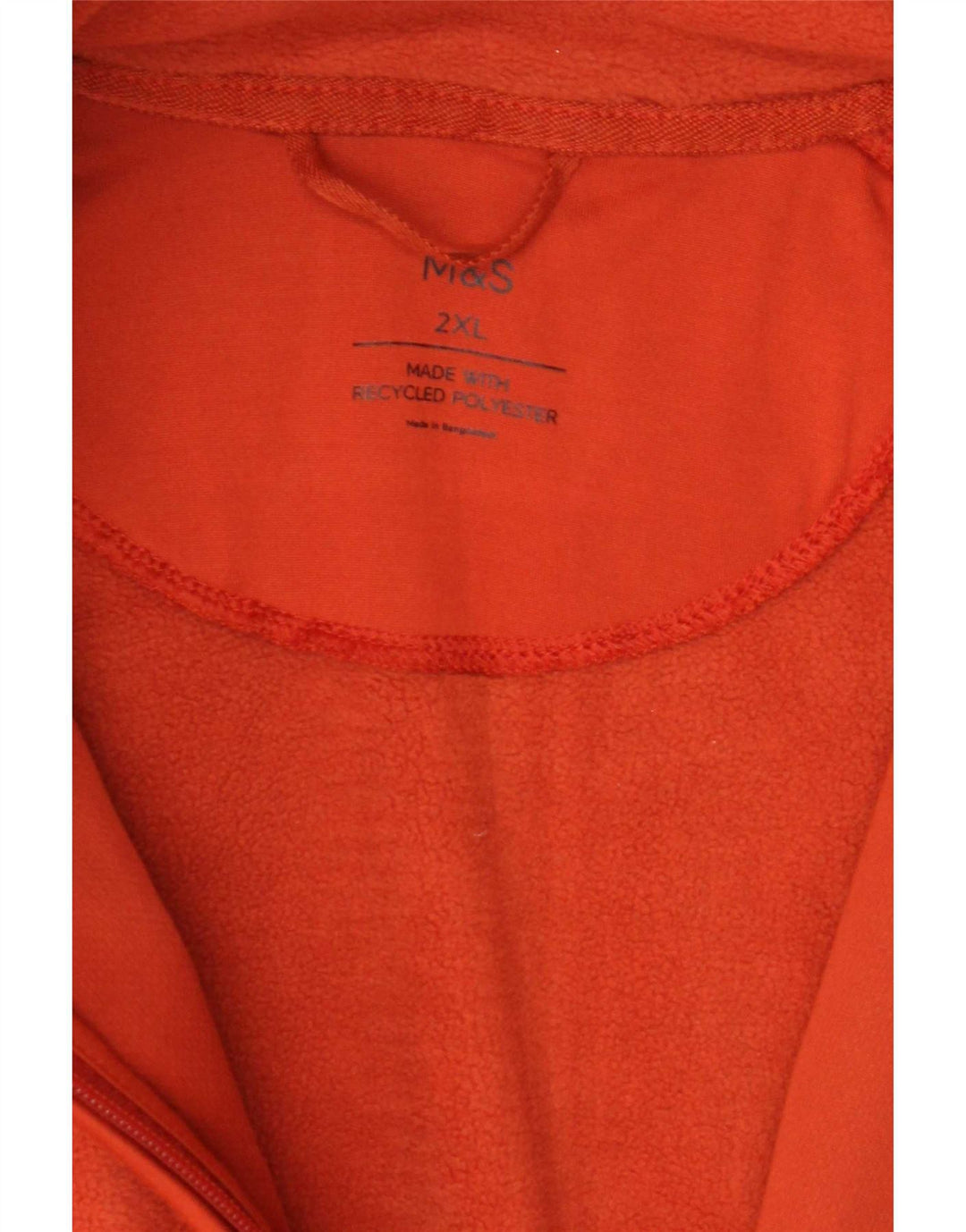 Marks & Spencer Fleecejakke til mænd UK 44 2XL Orange Polyester