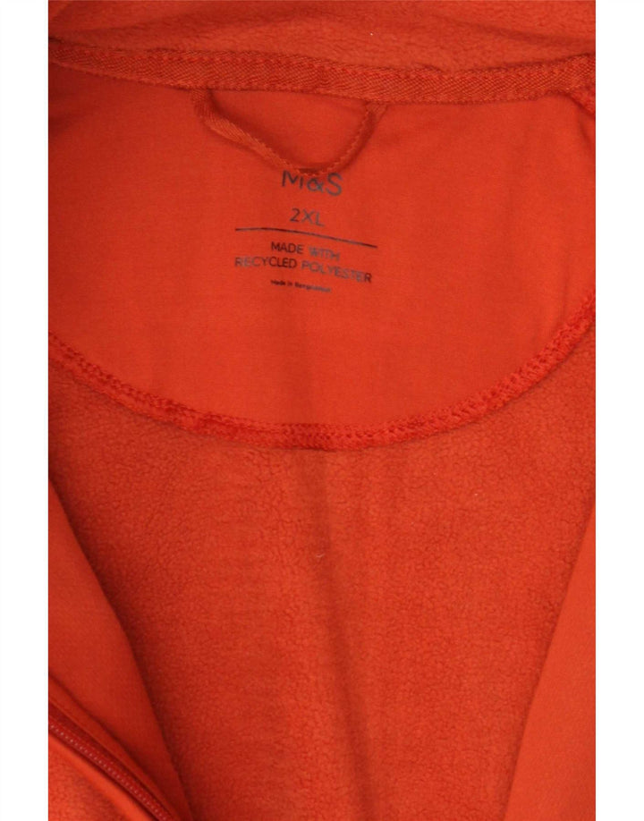 Marks & Spencer Fleecejakke til mænd UK 44 2XL Orange Polyester