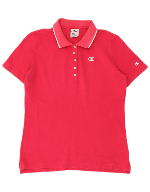 Champion Dame Polo Shirt UK 12 Medium Pink