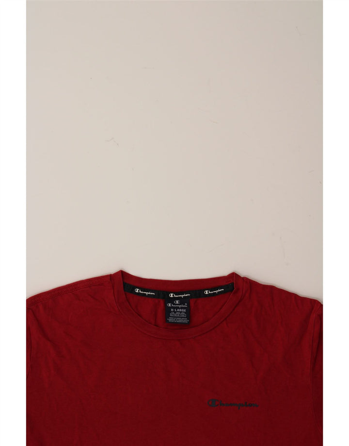 CHAMPION Mens Graphic T-Shirt Top XL Red Vintage Champion and Second-Hand Champion from Messina Hembry 