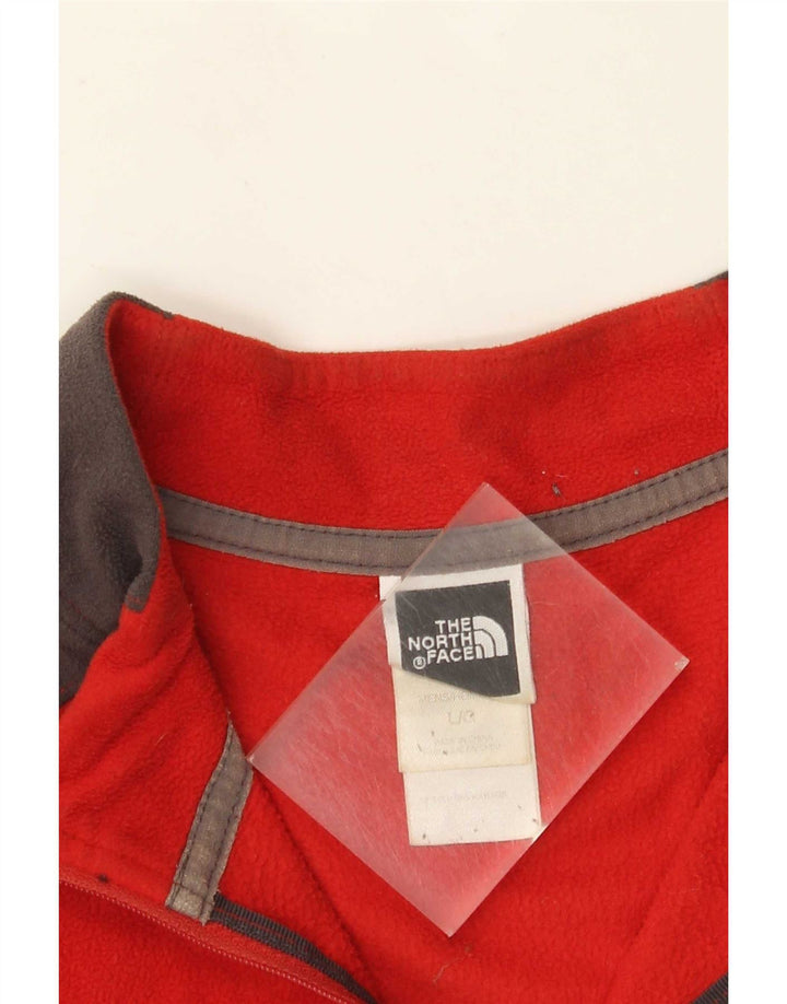 The North Face Herre lynlås-hals Fleece Jumper Large Rød Colourblock Polyester
