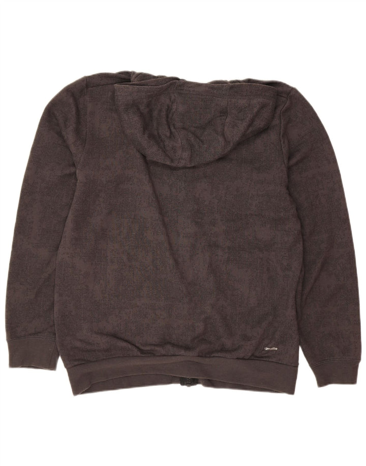 Adidas Boys Graphic Zip Hoodie Sweater 13-14 Years Grå Polyester