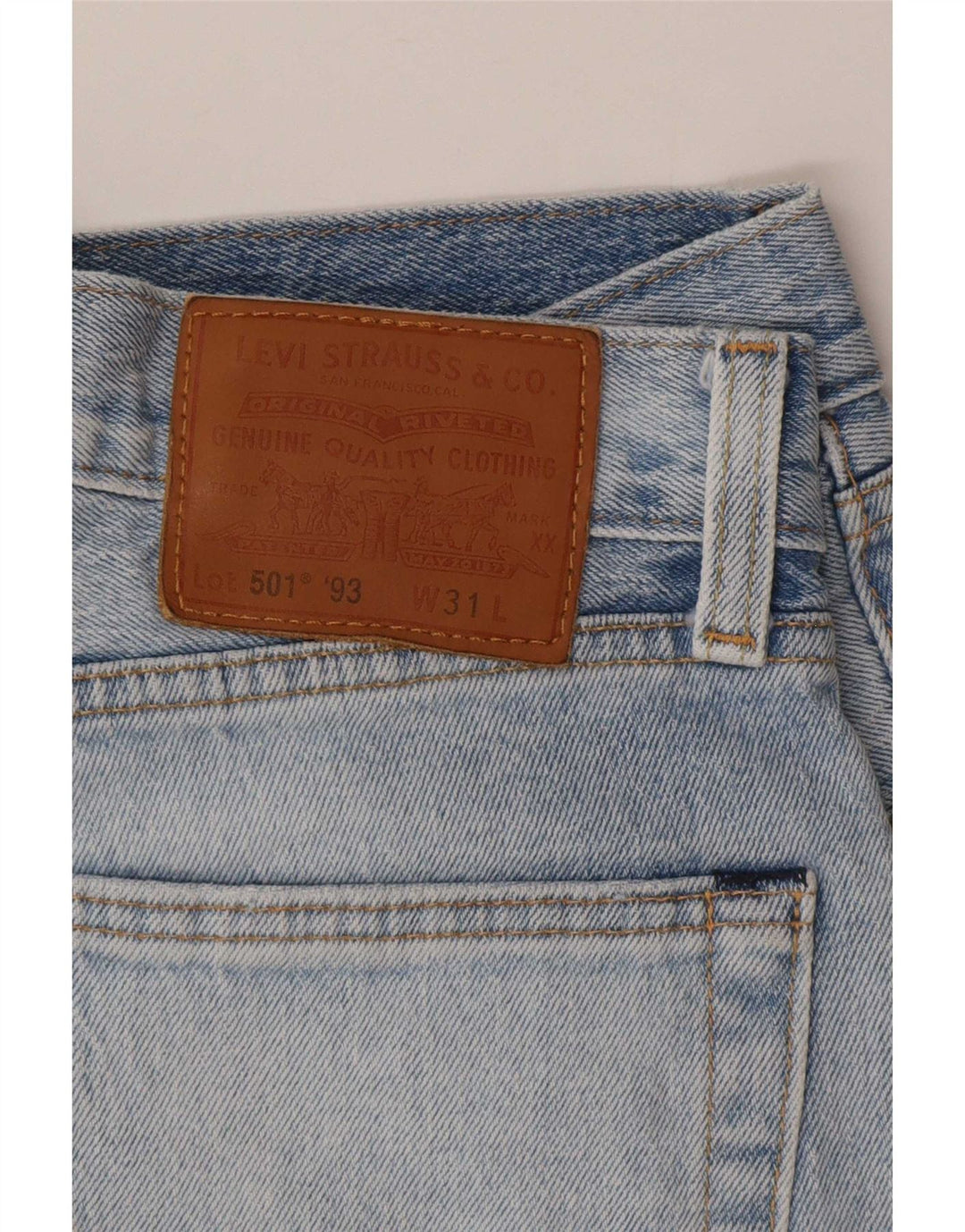 Levi's Herre 501 denimshorts W31 mellemblå bomuld