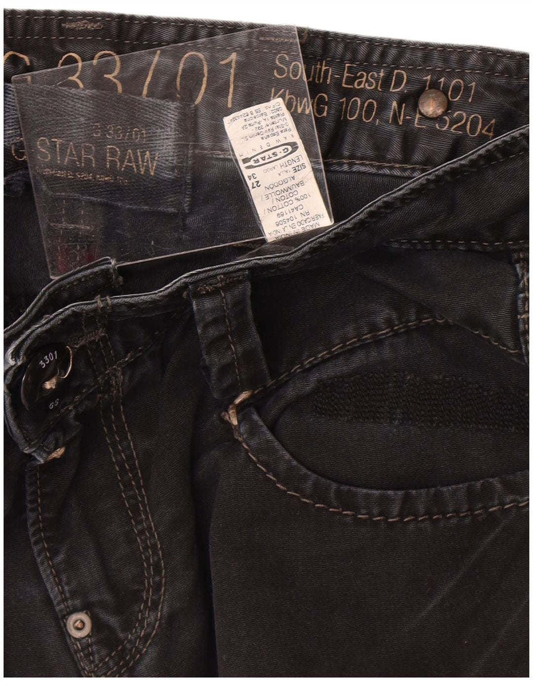 G-Star Dame Slim Jeans W27 L30 Sort Bomuld