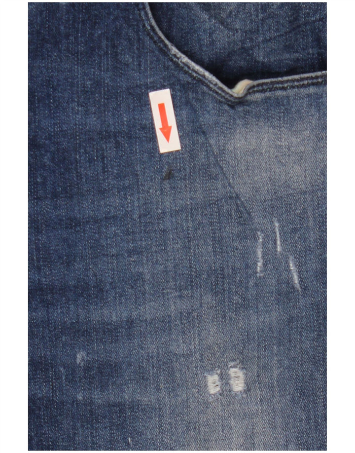 Guess Herre Distressed Slim Jeans W32 L33 Blue Viscose