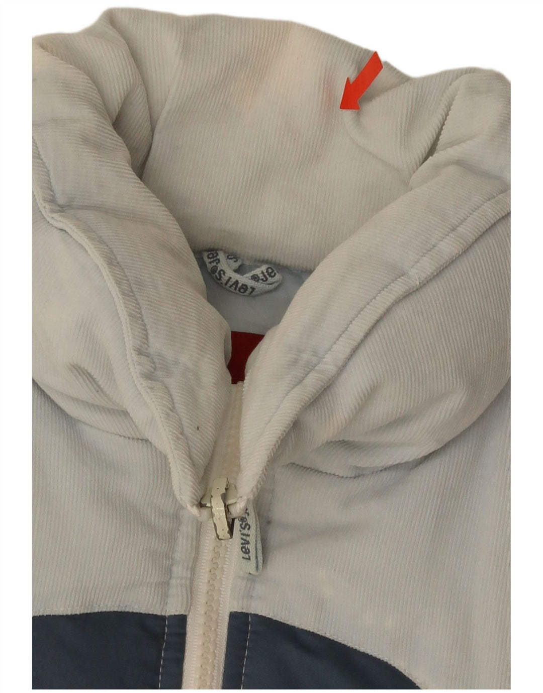 Levi's polstret jakke til kvinder UK 6 XS Hvid Colourblock Polyester