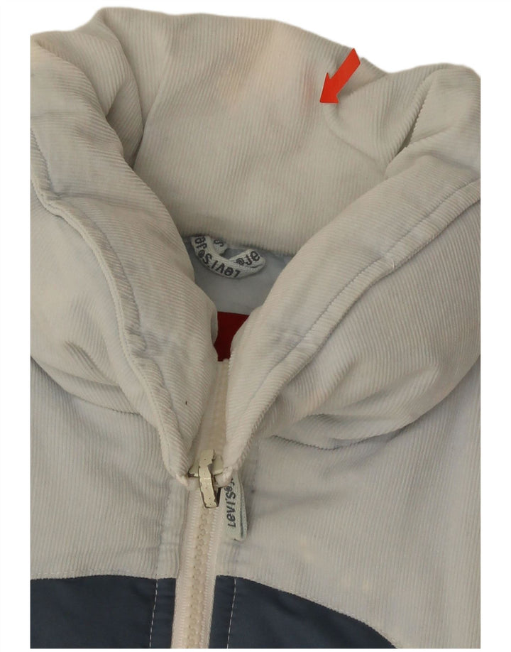Levi's polstret jakke til kvinder UK 6 XS Hvid Colourblock Polyester