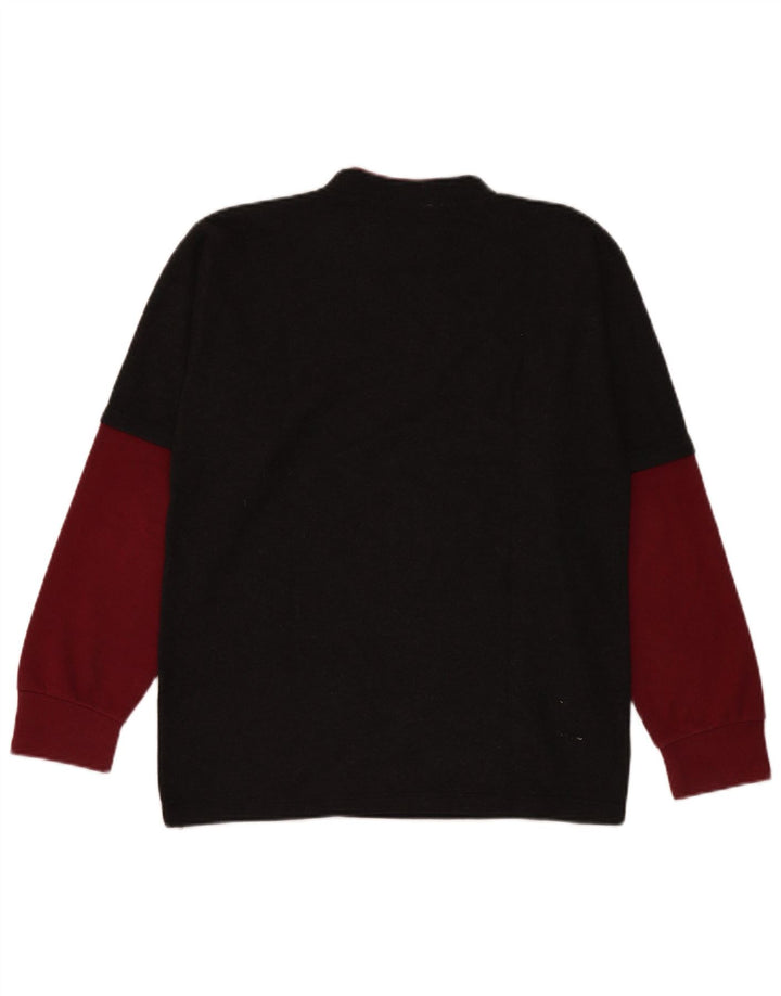 Richmond Herre grafisk rund hals sweater mellem sort farveblok
