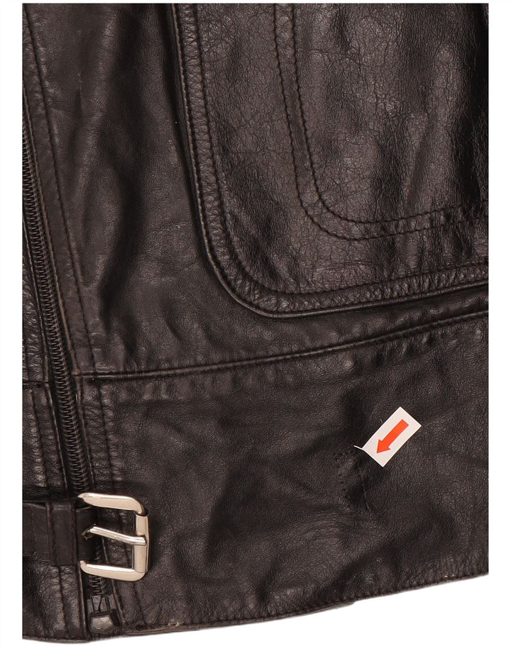 Dainese Womens Biker Læderjakke UK 14 Medium Sort Læder