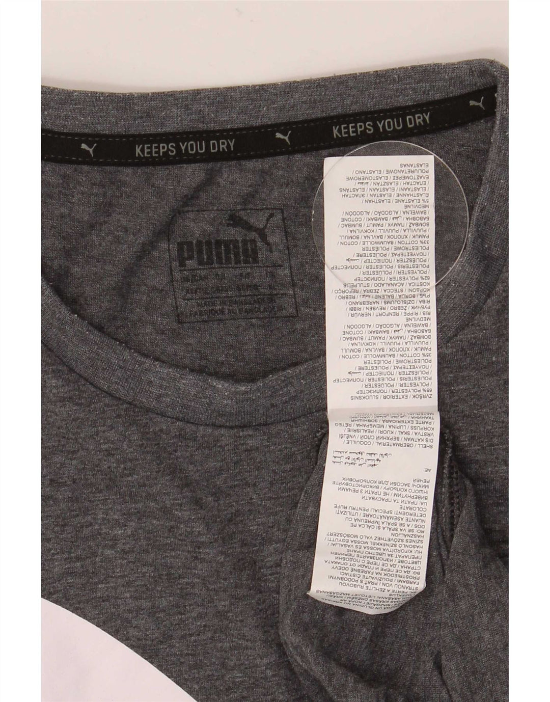 Puma Herre Grafisk T-Shirt Top XL Grå Polyester