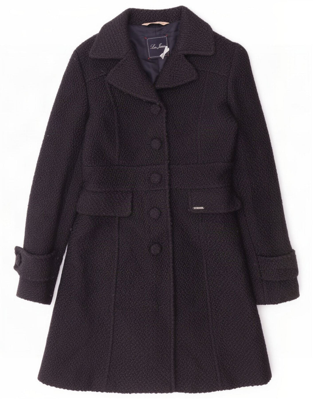 Liu Jo Dame Overfrakke IT 40 Small Navy Blue Wool