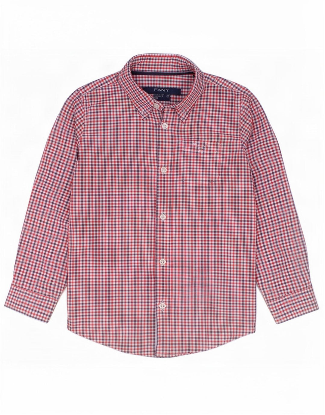 Gant Baby Drengeskjorte 3-6 måneder Rød Gingham Bomuld