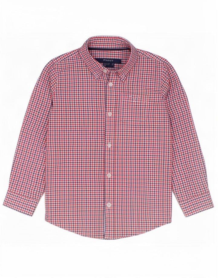 Gant Baby Drengeskjorte 3-6 måneder Rød Gingham Bomuld