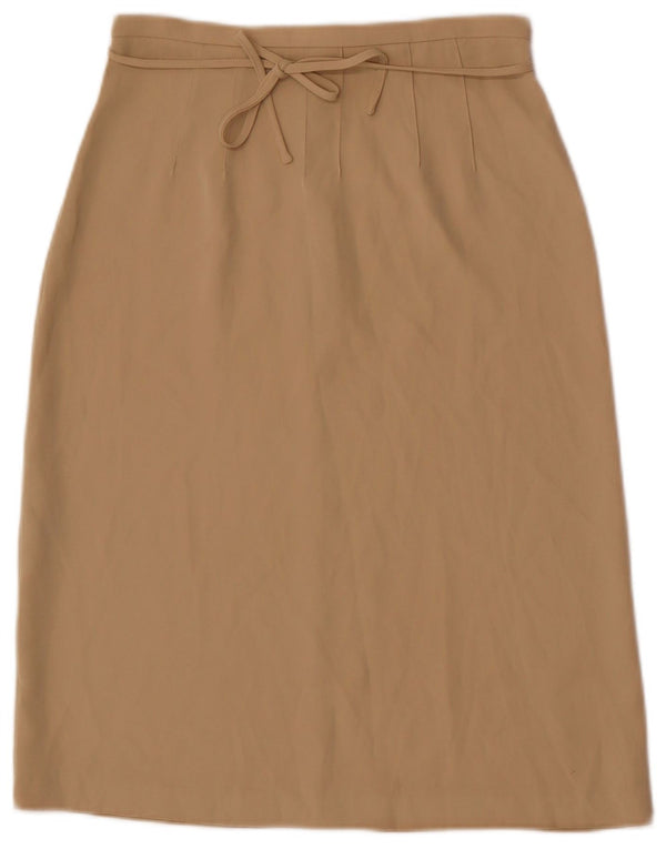 Stefanel Dame Midi Nederdel IT 40 Small W26 Beige Polyester