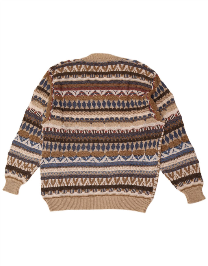 Sevres Herre V-hals sweater IT 50 Medium Flerfarvet Geometrisk