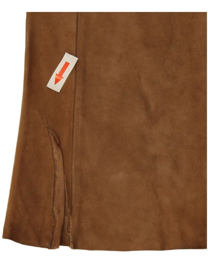Vintage Dame Flare ruskindsbukser W26 L26 Beige