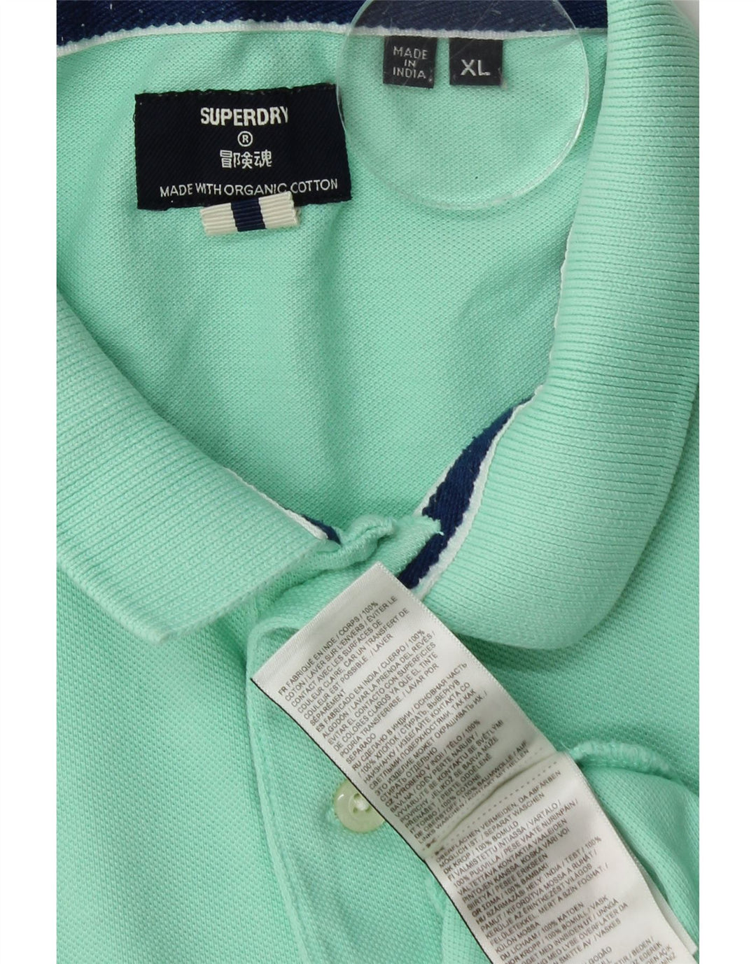 Superdry herre poloshirt XL grøn bomuld