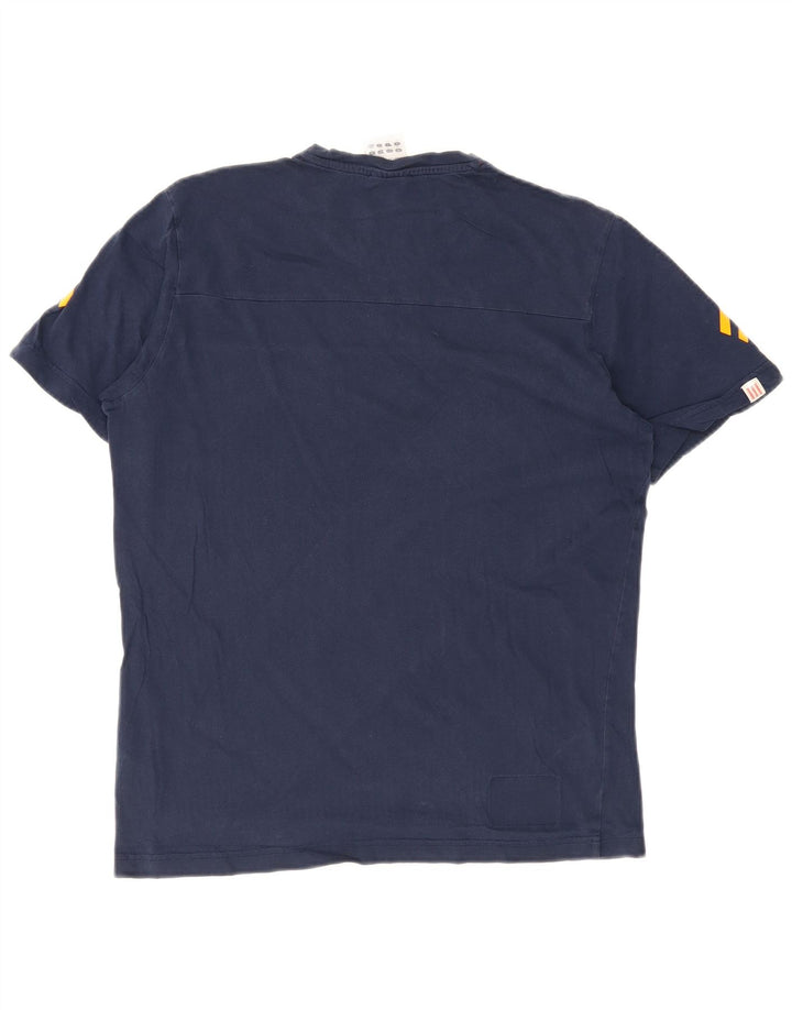 Adidas herre T-shirt top mellem marineblå bomuld