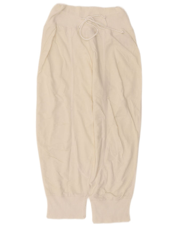 Armani Womens Loose Fit træningsdragt Bukser Joggers UK 10 Small Off White