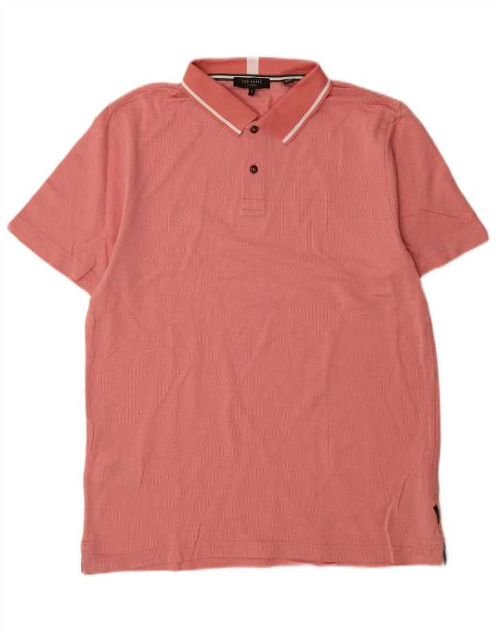 Ted Baker herre poloshirt størrelse 2 Lille Pink Bomuld