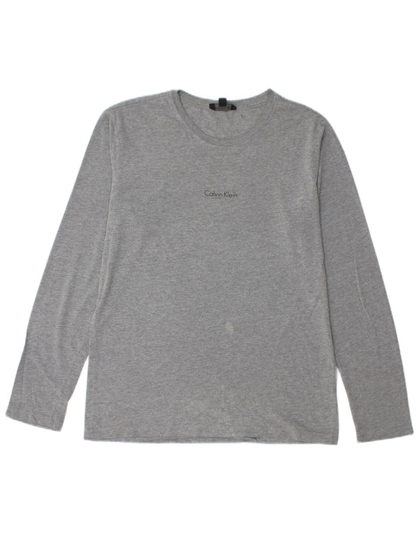 Calvin Klein Herre Top Langærmet Medium Grey Flecked
